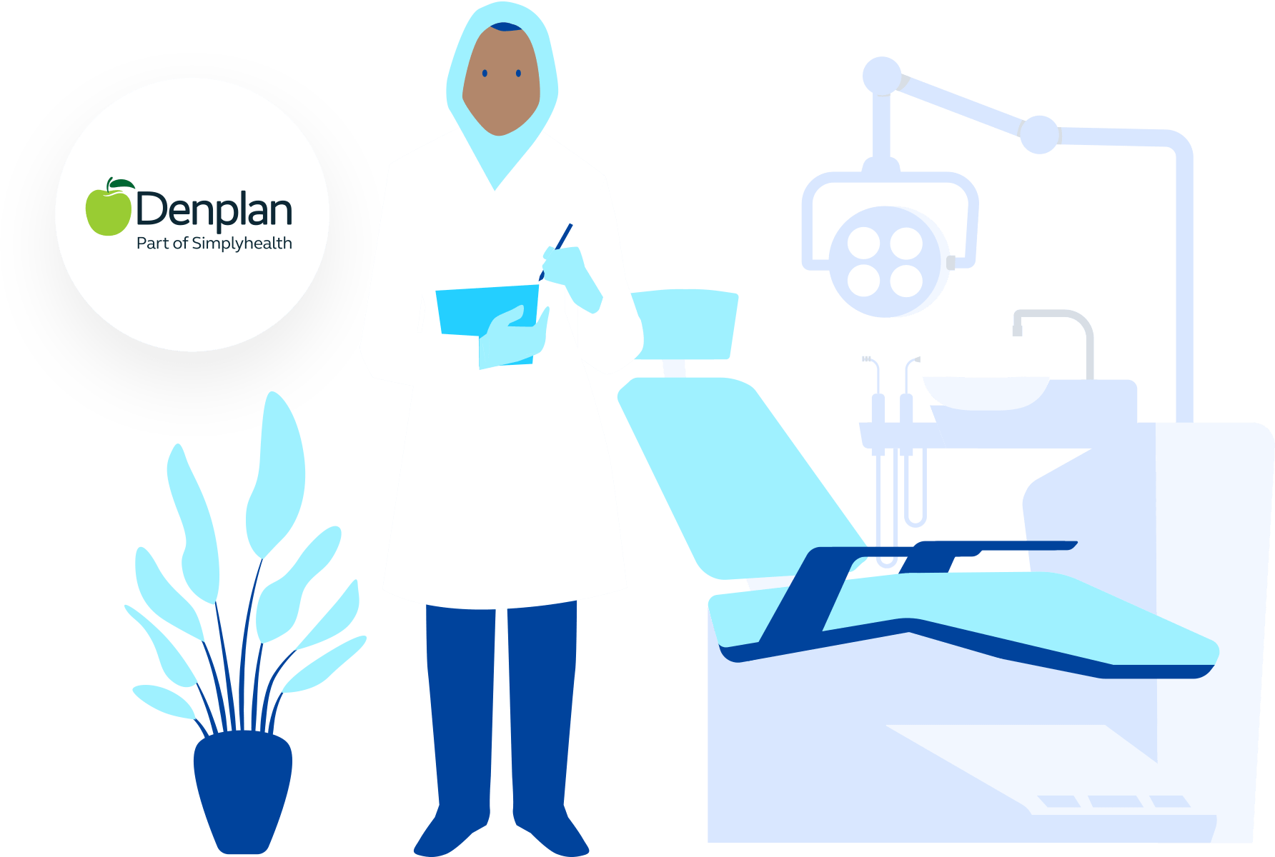 an illustration of a dentist