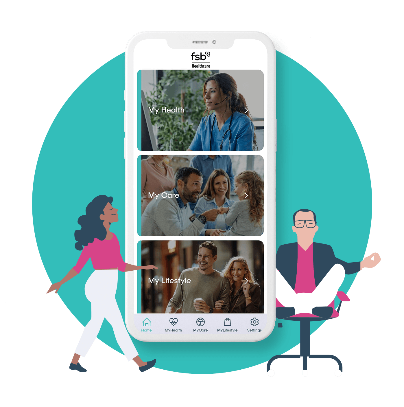 FSB Healthcare App Home Page
