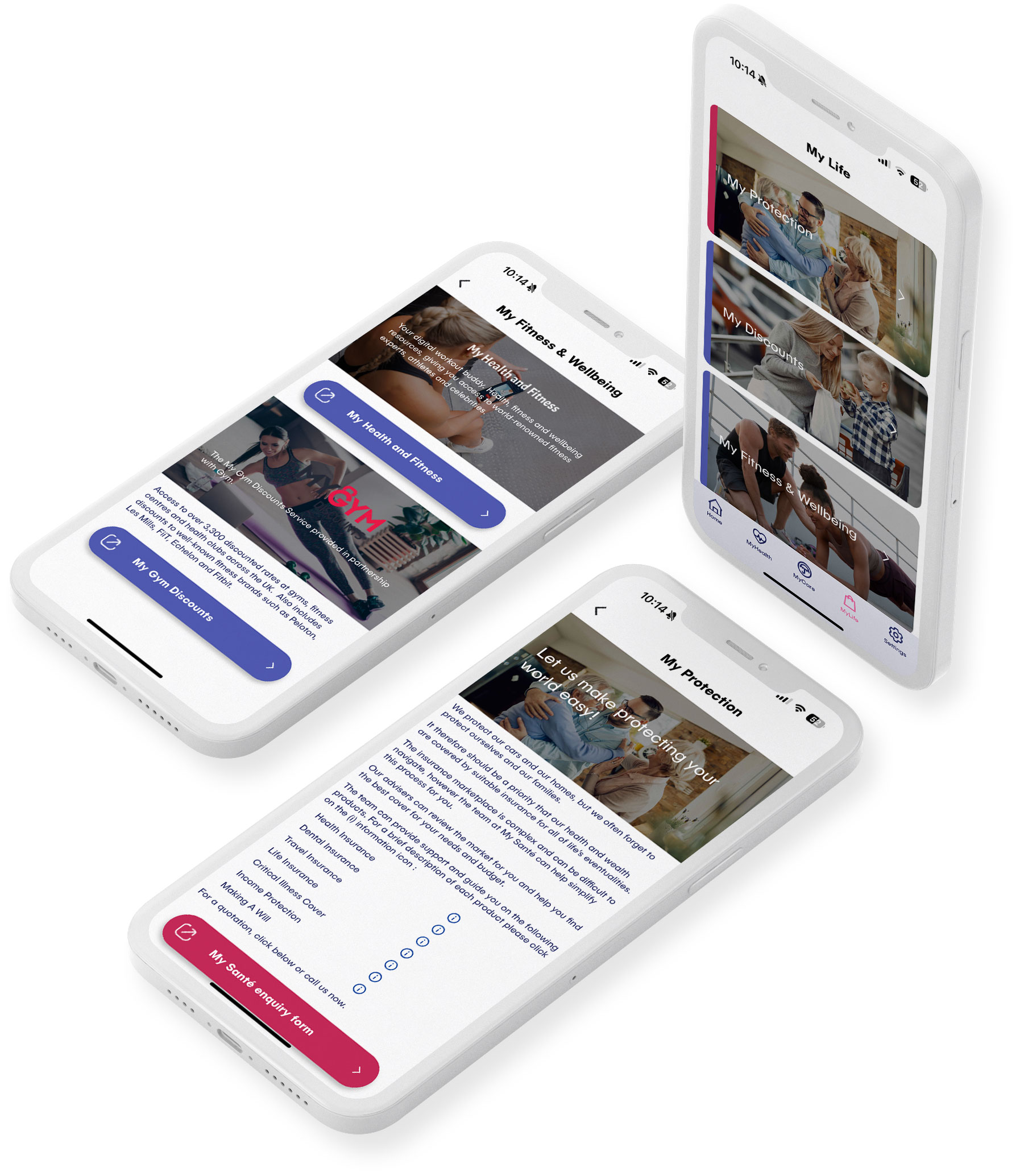 MySanrw App screens